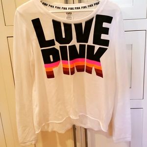 ●PINK lightweight sweatshirt